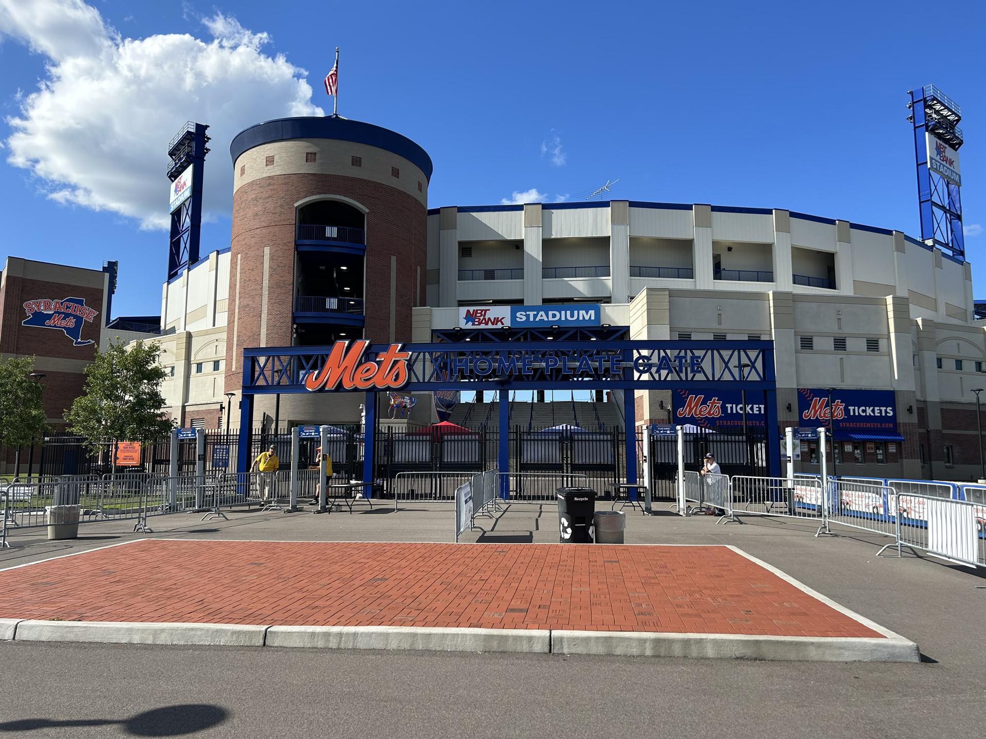 The outside of Syracuse's ballpark